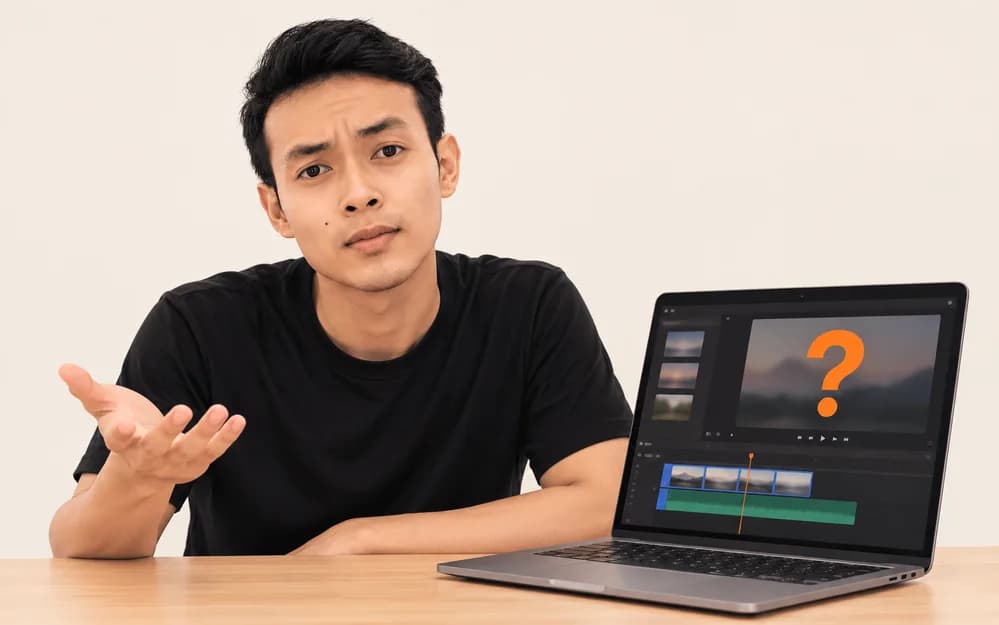 Giang bối rối trước màn hình edit có dấu hỏi